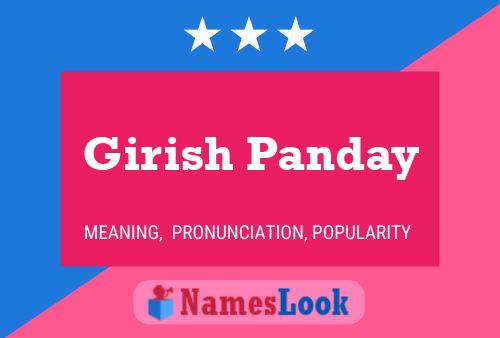 Girish Panday 名字海报