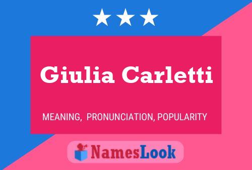 Giulia Carletti 名字海报