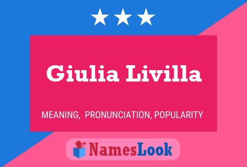 Giulia Livilla 名字海报