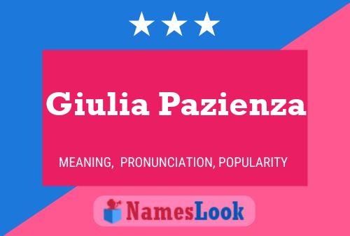 Giulia Pazienza 名字海报