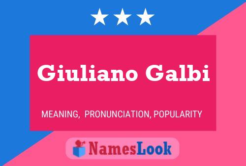 Giuliano Galbi 名字海报