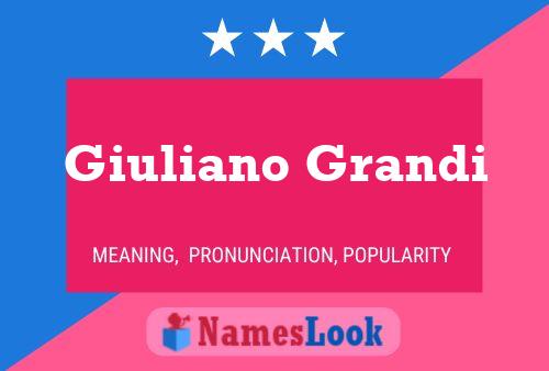 Giuliano Grandi 名字海报