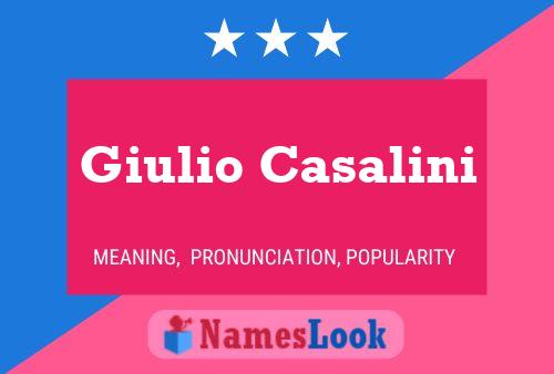 Giulio Casalini 名字海报