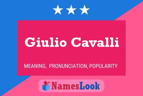 Giulio Cavalli 名字海报