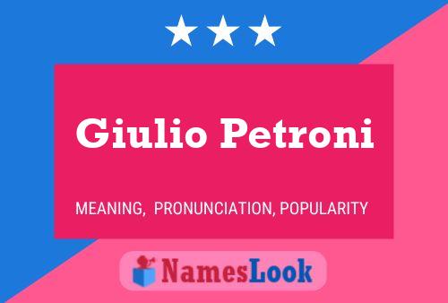 Giulio Petroni 名字海报