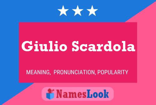 Giulio Scardola 名字海报