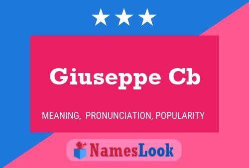 Giuseppe Cb 名字海报