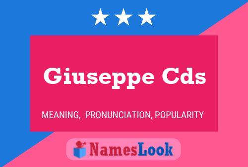 Giuseppe Cds 名字海报