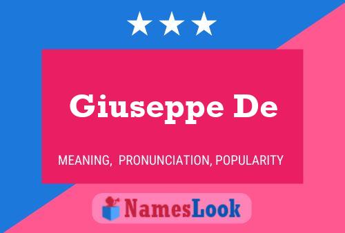 Giuseppe De 名字海报