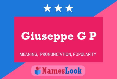 Giuseppe G P 名字海报