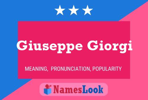 Giuseppe Giorgi 名字海报