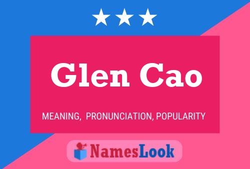 Glen Cao 名字海报