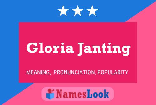 Gloria Janting 名字海报