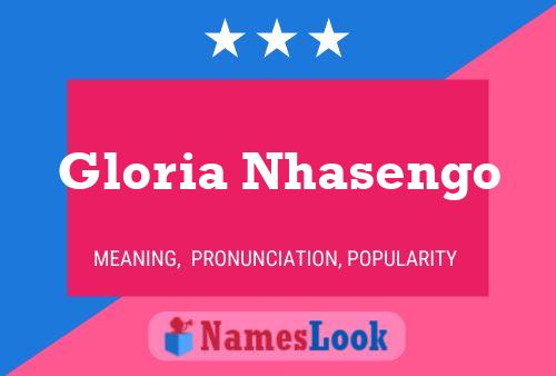 Gloria Nhasengo 名字海报