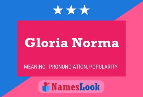 Gloria Norma 名字海报