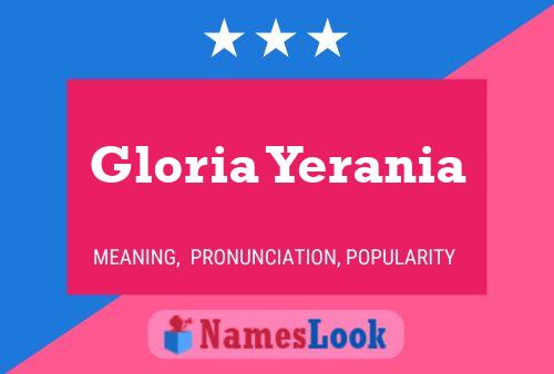 Gloria Yerania 名字海报