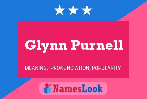 Glynn Purnell 名字海报