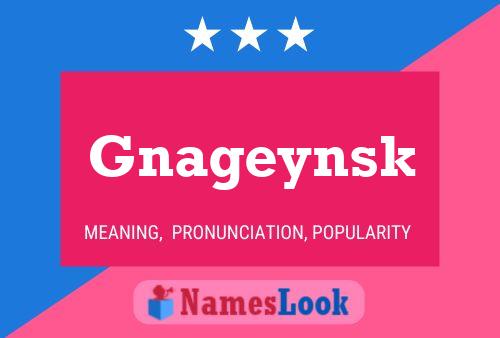 Gnageynsk 名字海报