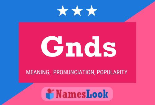 Gnds 名字海报