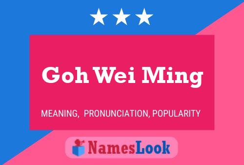 Goh Wei Ming 名字海报