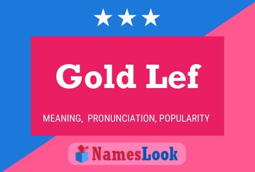 Gold Lef 名字海报