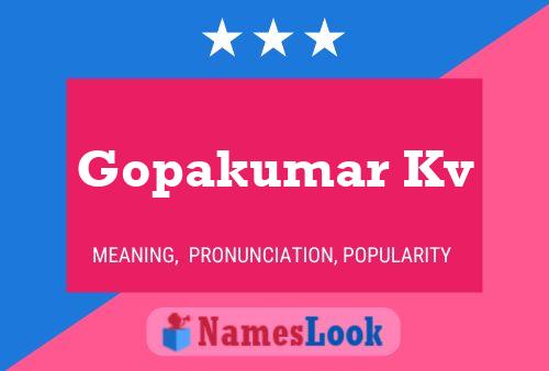 Gopakumar Kv 名字海报