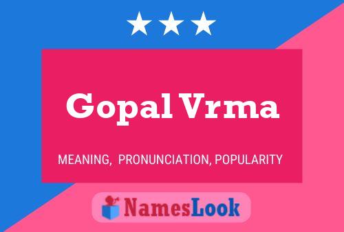 Gopal Vrma 名字海报