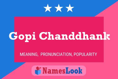 Gopi Chanddhank 名字海报