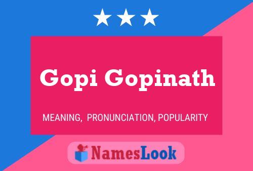 Gopi Gopinath 名字海报