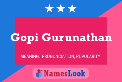 Gopi Gurunathan 名字海报