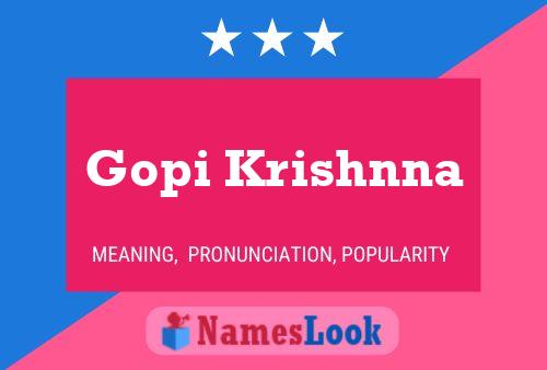 Gopi Krishnna 名字海报