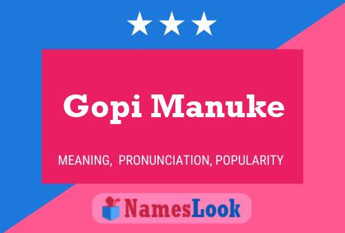 Gopi Manuke 名字海报