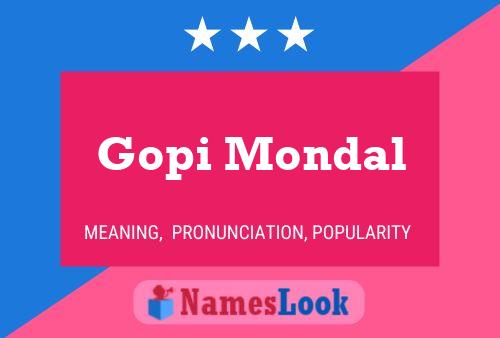 Gopi Mondal 名字海报