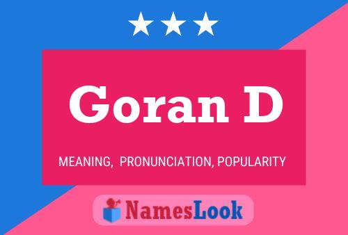 Goran D 名字海报