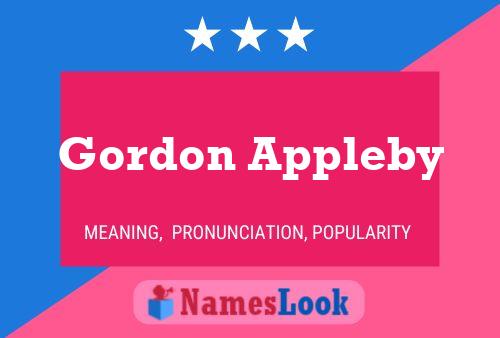 Gordon Appleby 名字海报