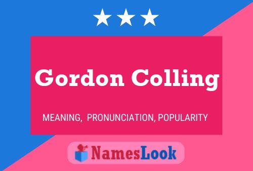 Gordon Colling 名字海报