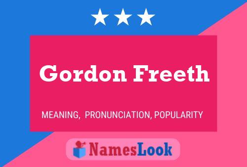 Gordon Freeth 名字海报