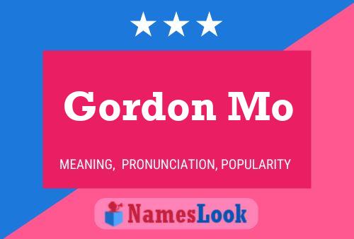 Gordon Mo 名字海报