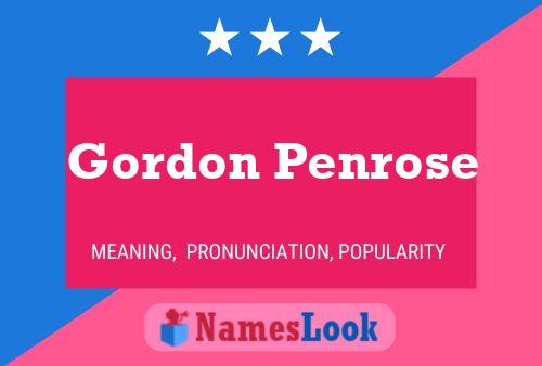 Gordon Penrose 名字海报