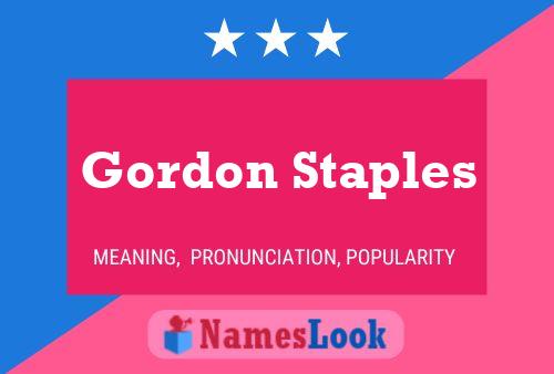 Gordon Staples 名字海报