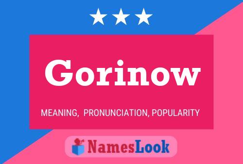 Gorinow 名字海报