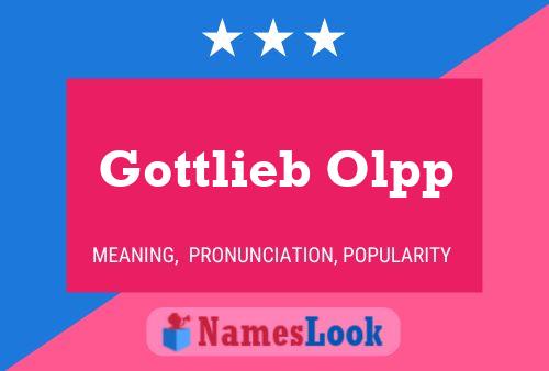 Gottlieb Olpp 名字海报