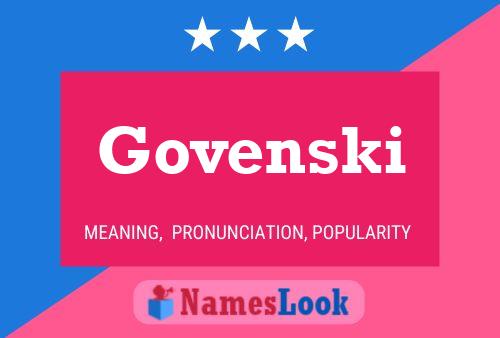 Govenski 名字海报