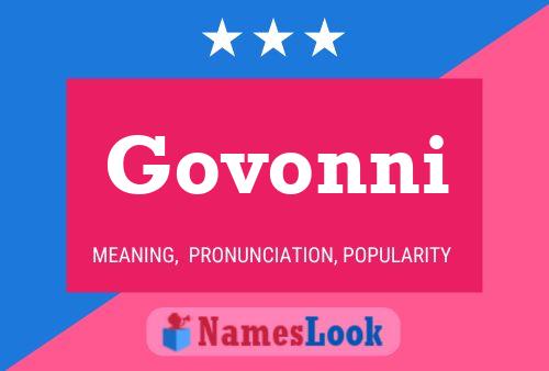 Govonni 名字海报