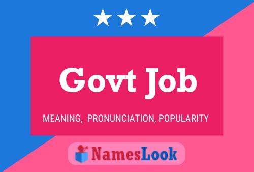 Govt Job 名字海报