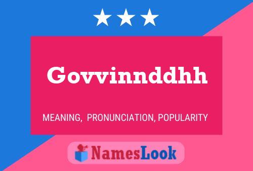 Govvinnddhh 名字海报