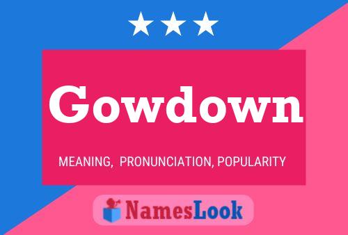 Gowdown 名字海报