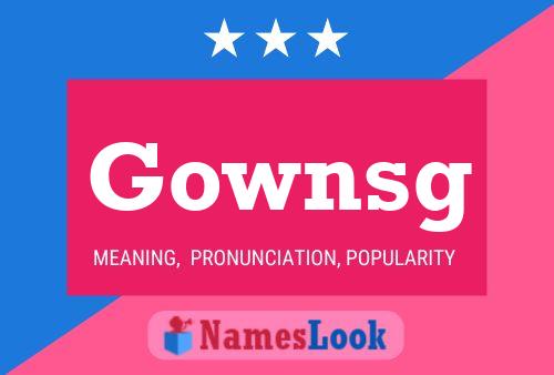 Gownsg 名字海报