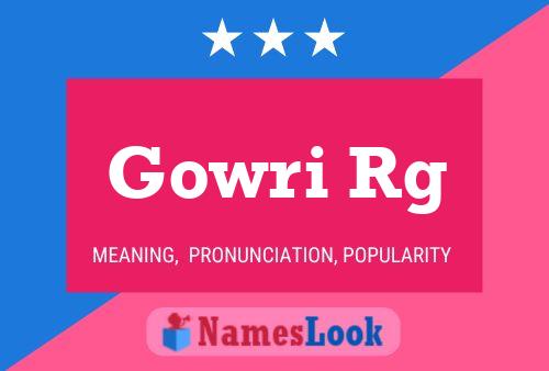 Gowri Rg 名字海报