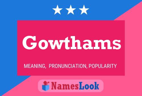 Gowthams 名字海报